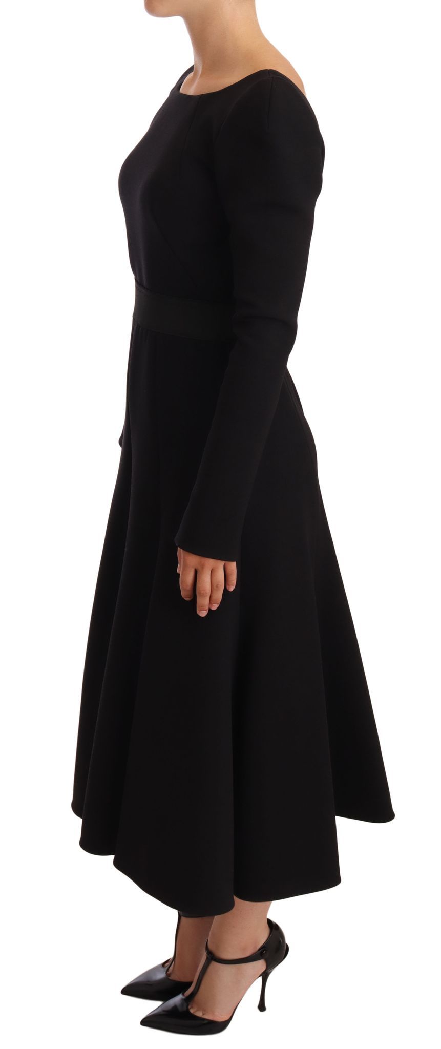 Robe Dolce & Gabbana mi-longue noire Dolce & Gabbana
