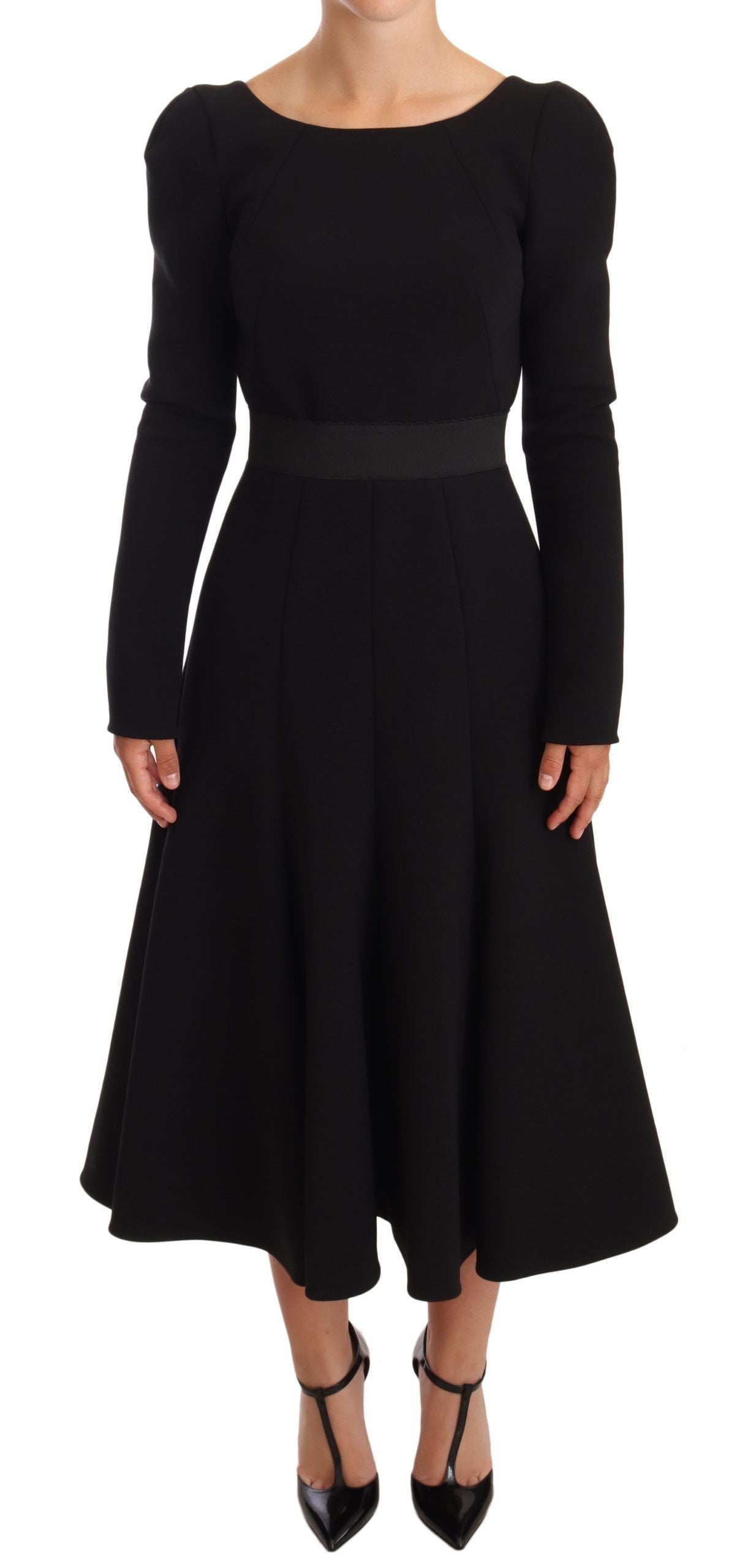Robe Dolce & Gabbana mi-longue noire Dolce & Gabbana