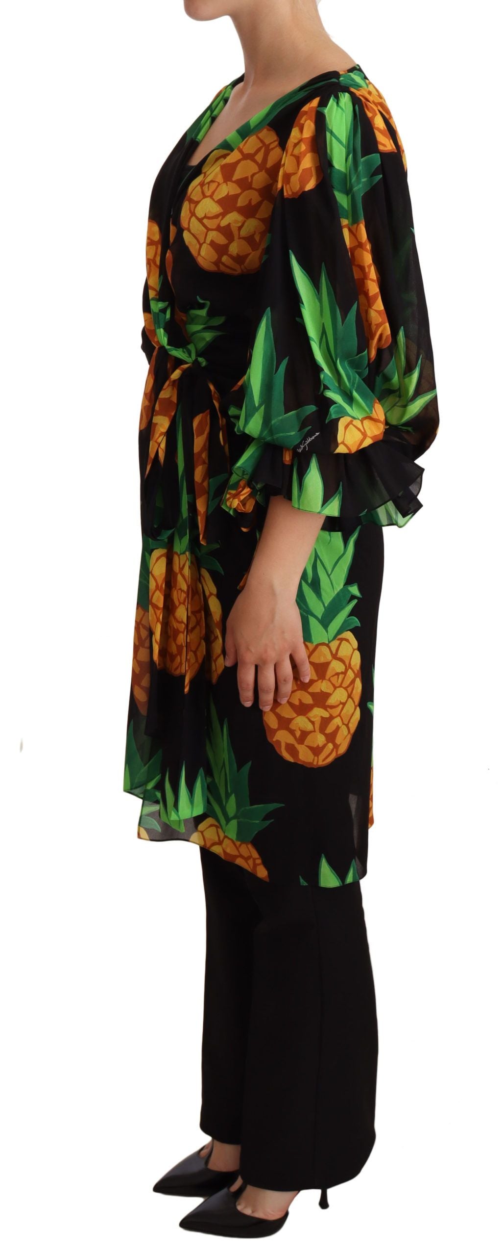 Robe DOLCE & GABBANA Wrap noire Dolce & Gabbana