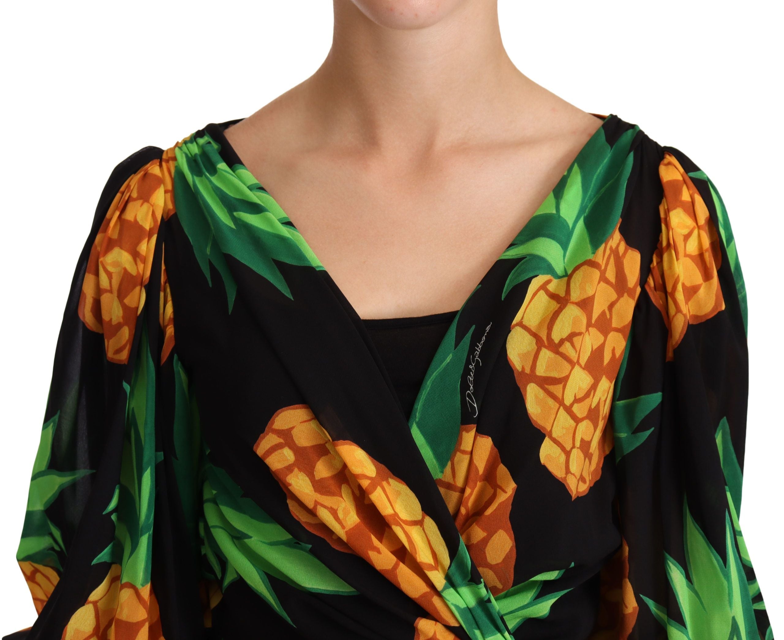 Robe DOLCE & GABBANA Wrap noire Dolce & Gabbana