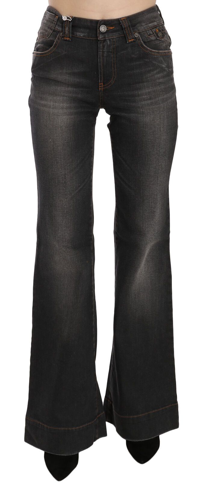 Jeans GALLIANO Mid Waist flares noirs