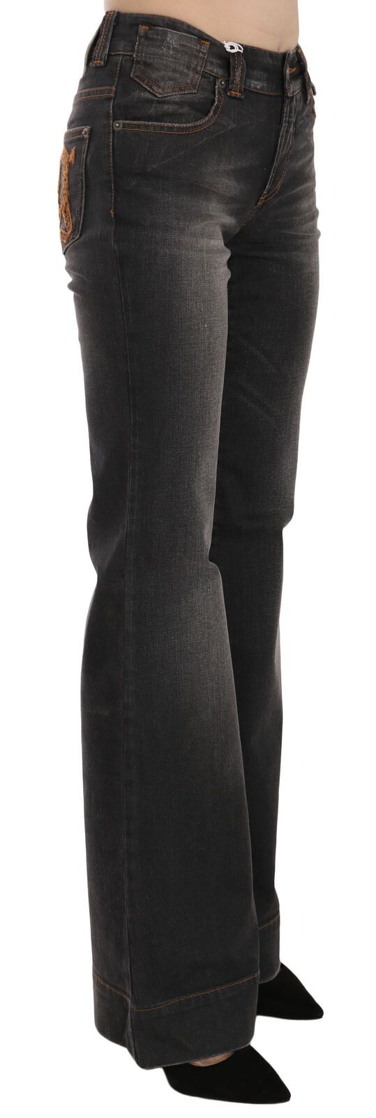 Jeans GALLIANO Mid Waist flares noirs