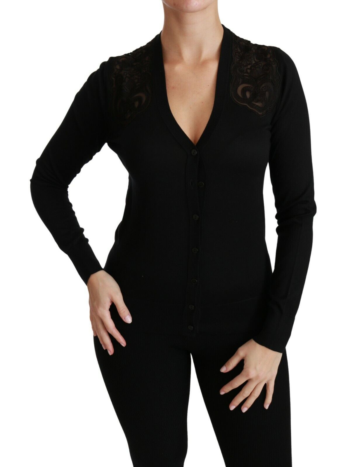 Cardigan Dolce & Gabbana Plunging noir