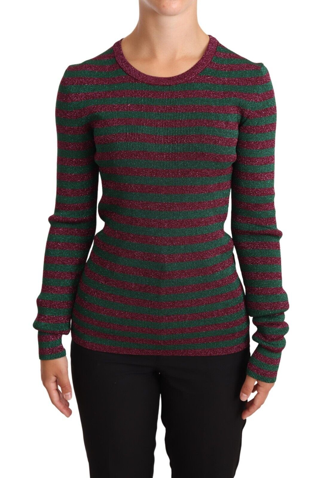 Pull Dolce & Gabbana multicolore maroon et vert