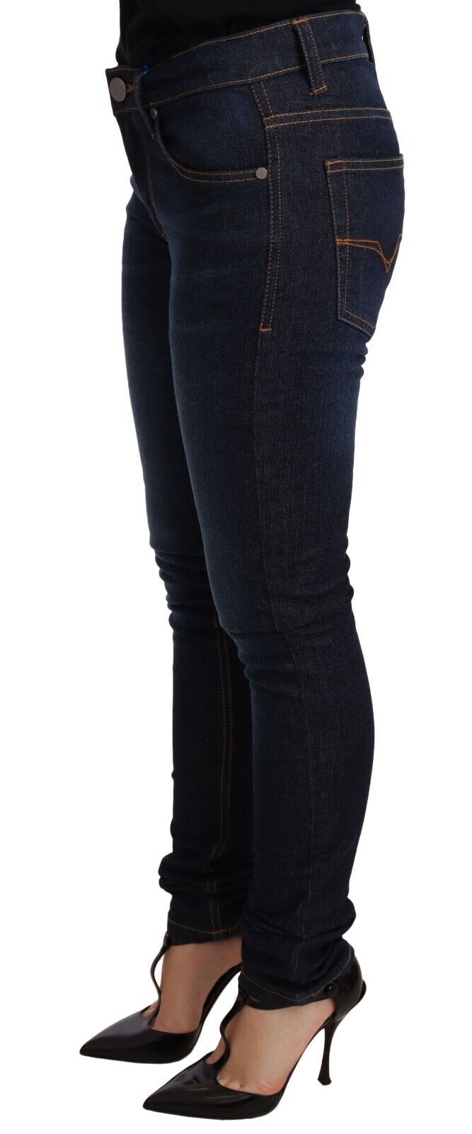 Jeans Versace Low Waist bleu foncé