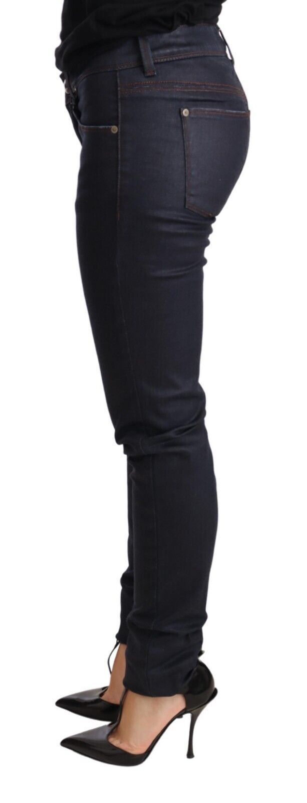Jeans Ermanno Scervino low waist bleu foncé