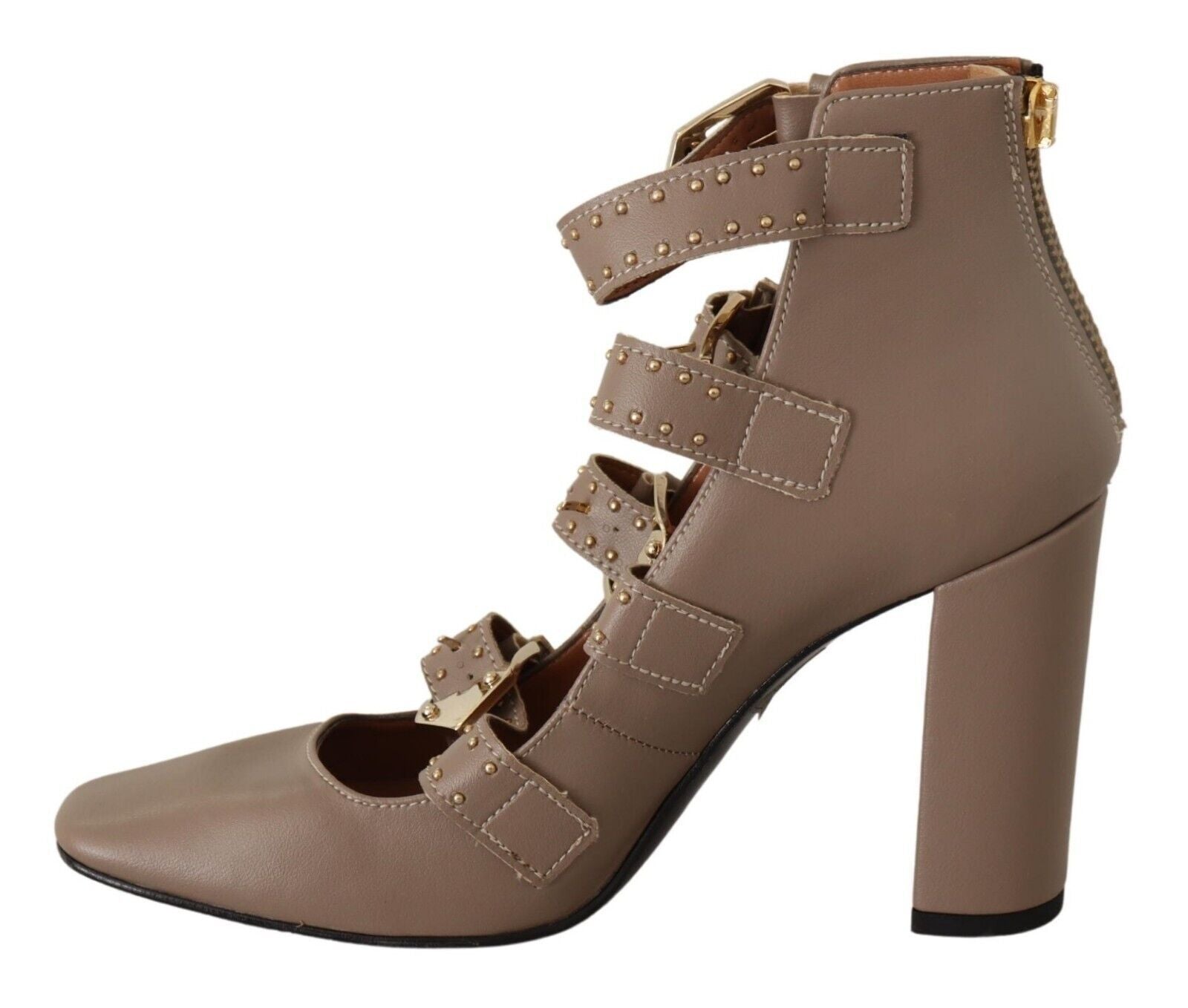 Pumps MY TWIN à talons en cuir marron