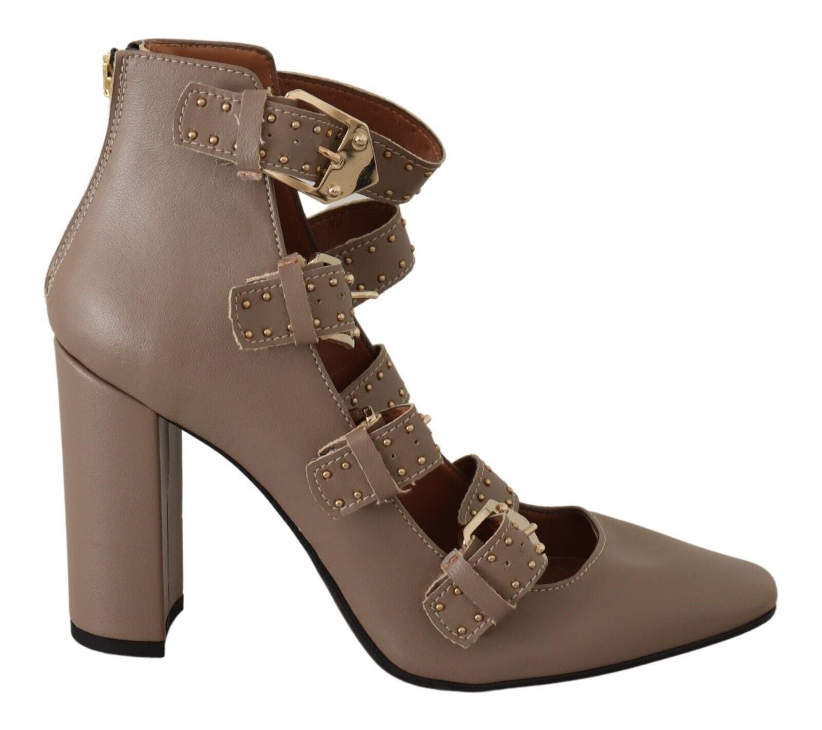 Pumps MY TWIN à talons en cuir marron