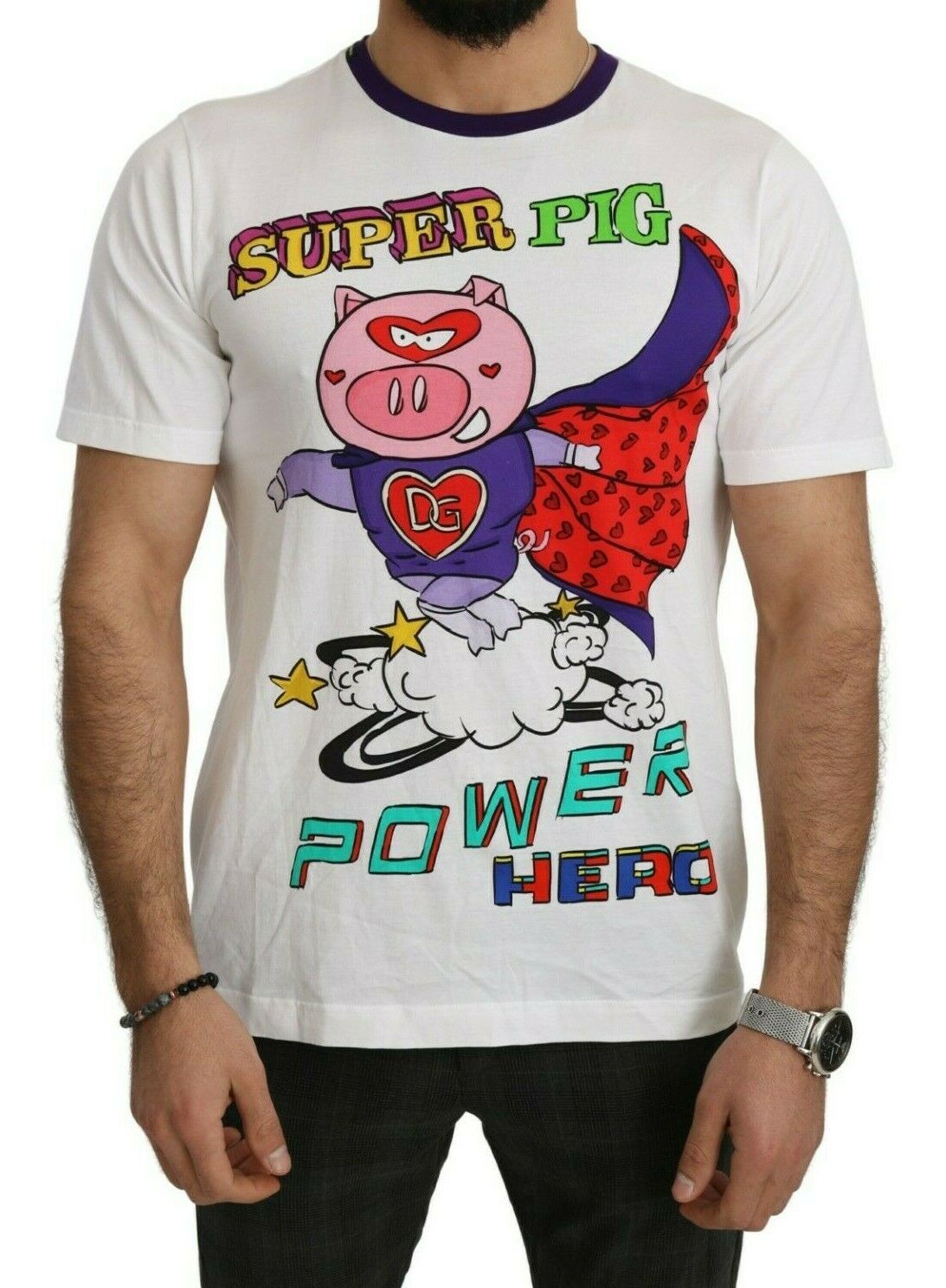 T-shirt Dolce & Gabbana Super Pig blanc