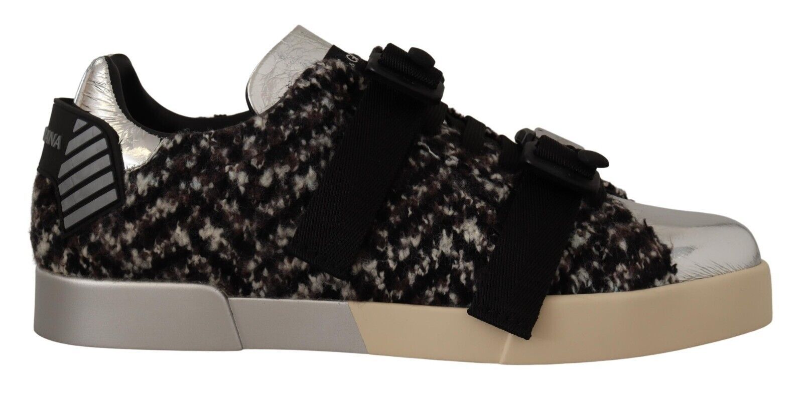 Baskets Dolce & Gabbana argentées et brunes