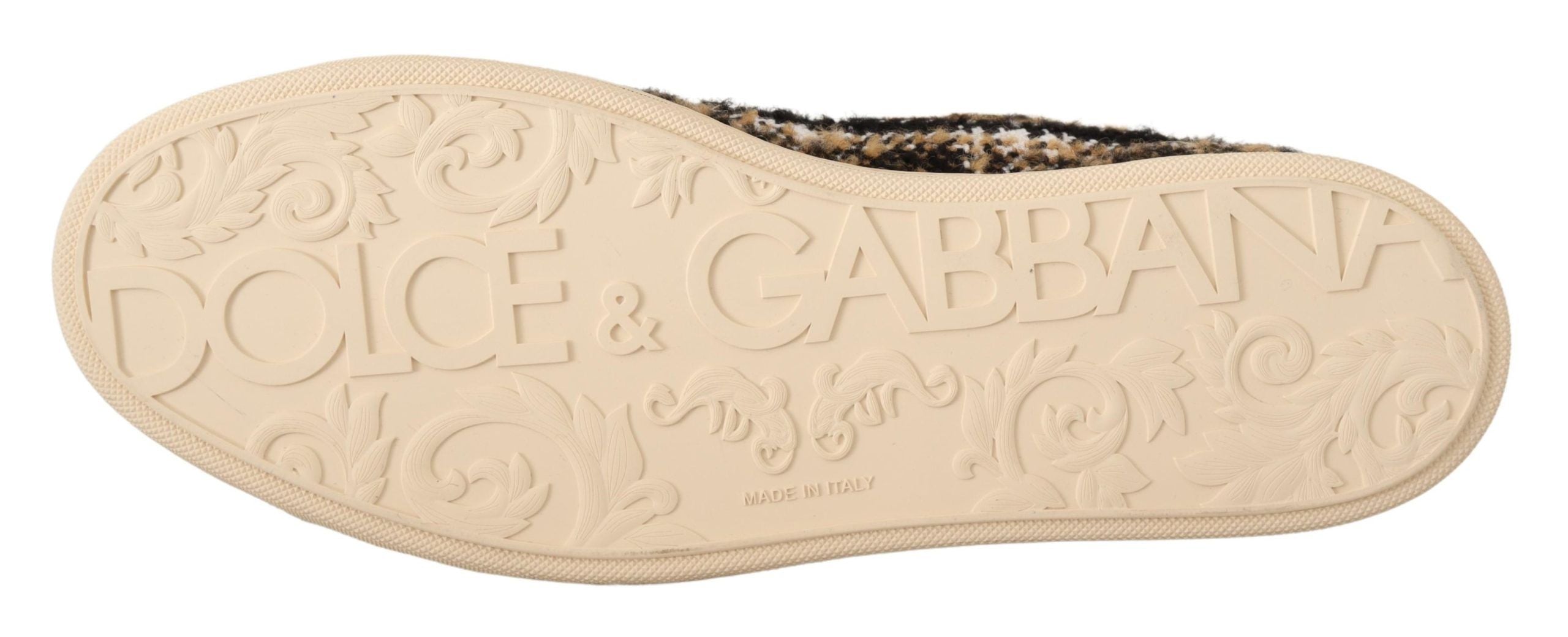 Baskets Dolce & Gabbana hautes beiges et brunes