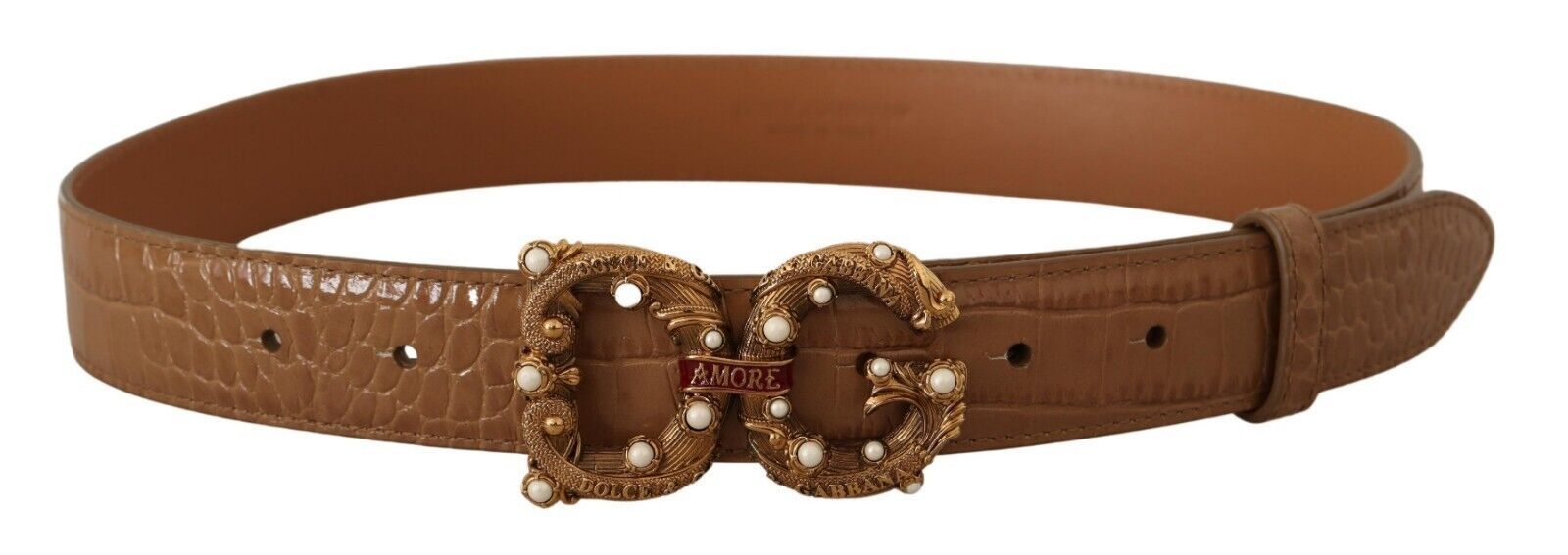 Ceinture Dolce & Gabbana Amore brune