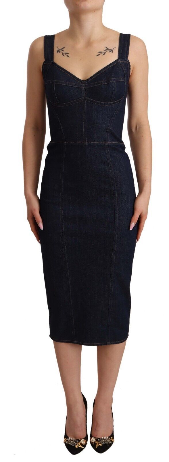Robe Dolce & Gabbana midi bleu foncé Dolce & Gabbana