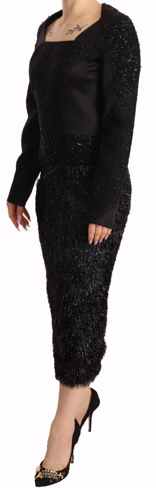 Robe Masha Masha midi noire Masha Ma