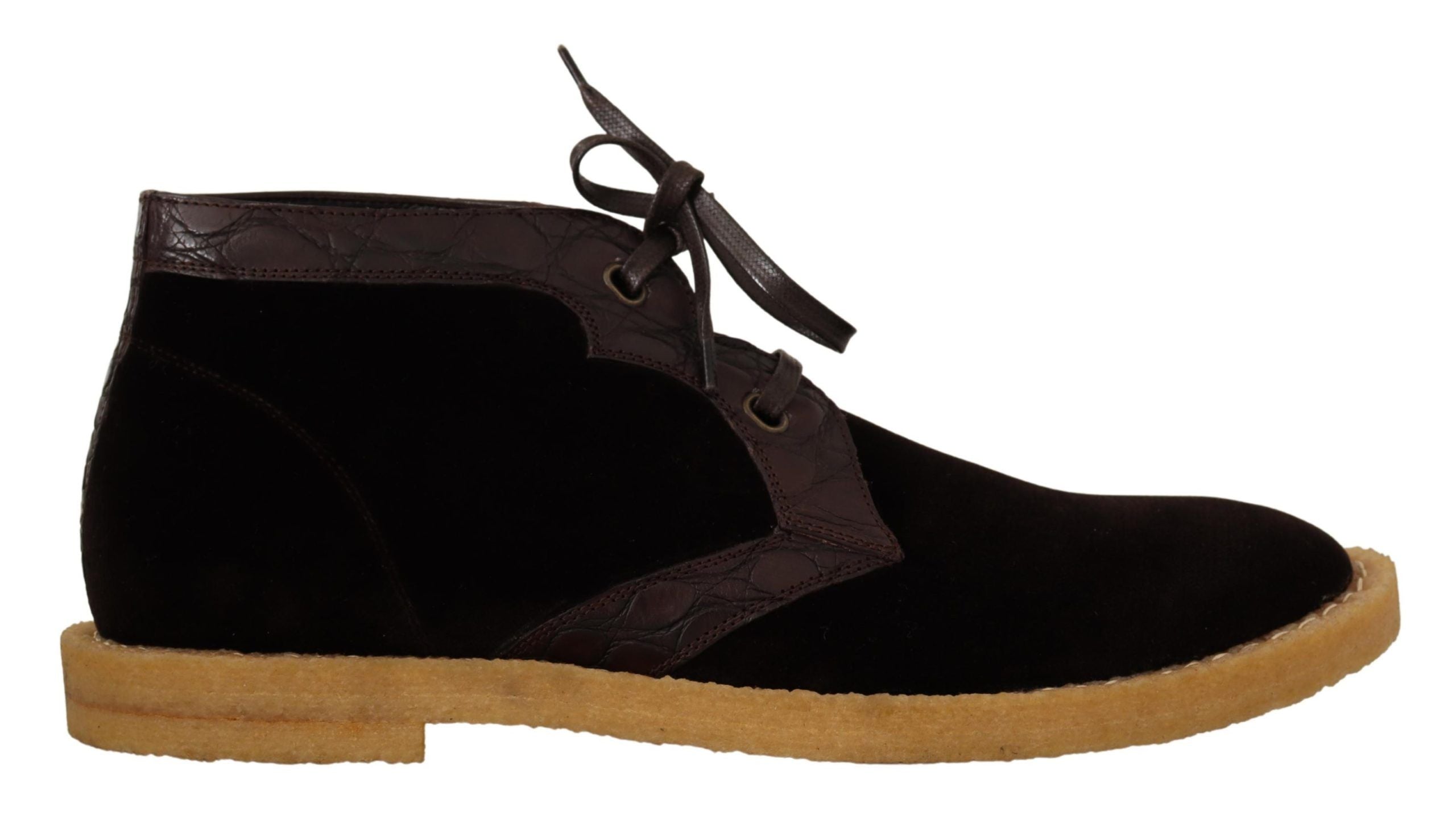 Bottines Dolce & Gabbana en cuir marron