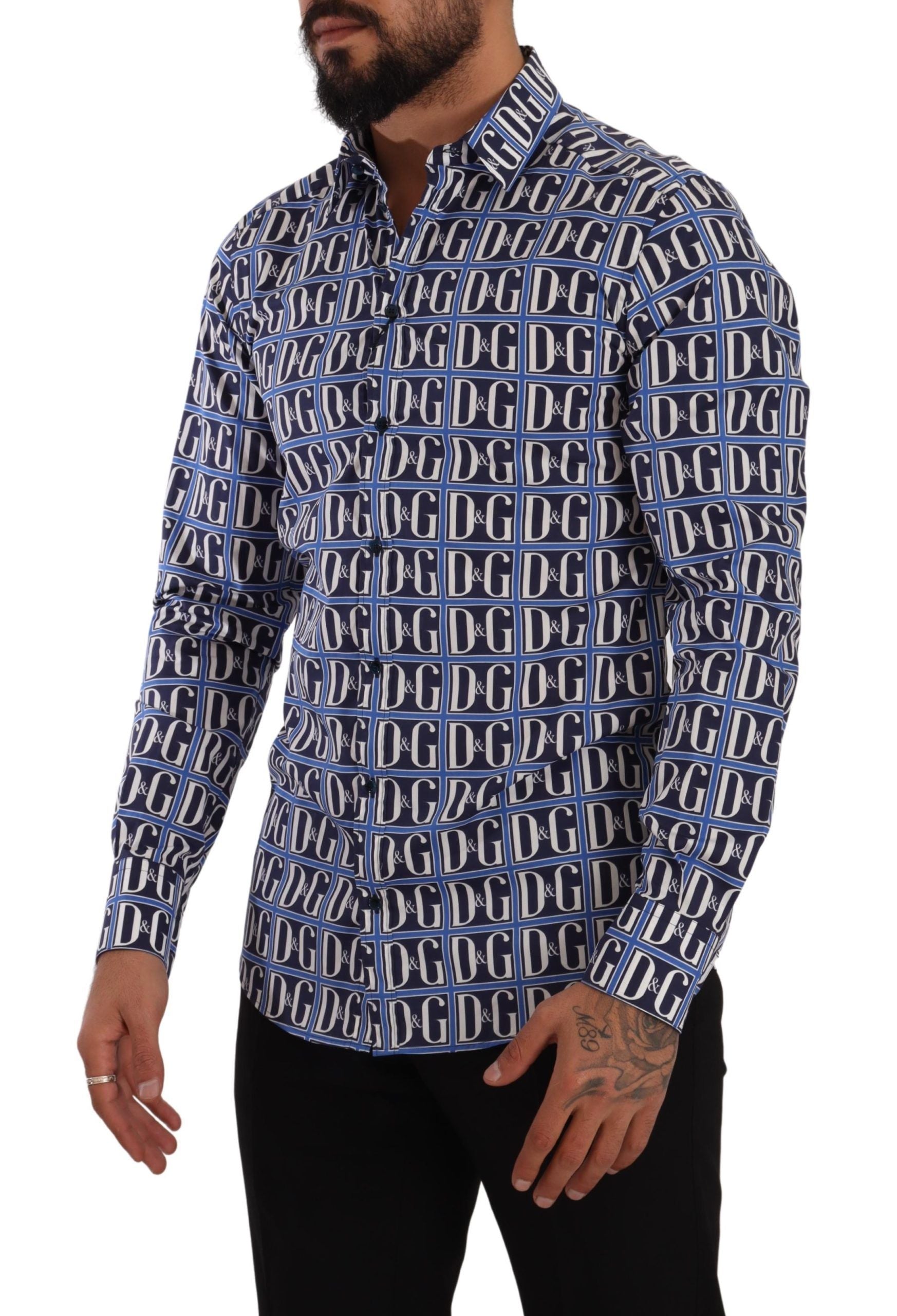 Chemise Dolce & Gabbana Slim Fit bleue