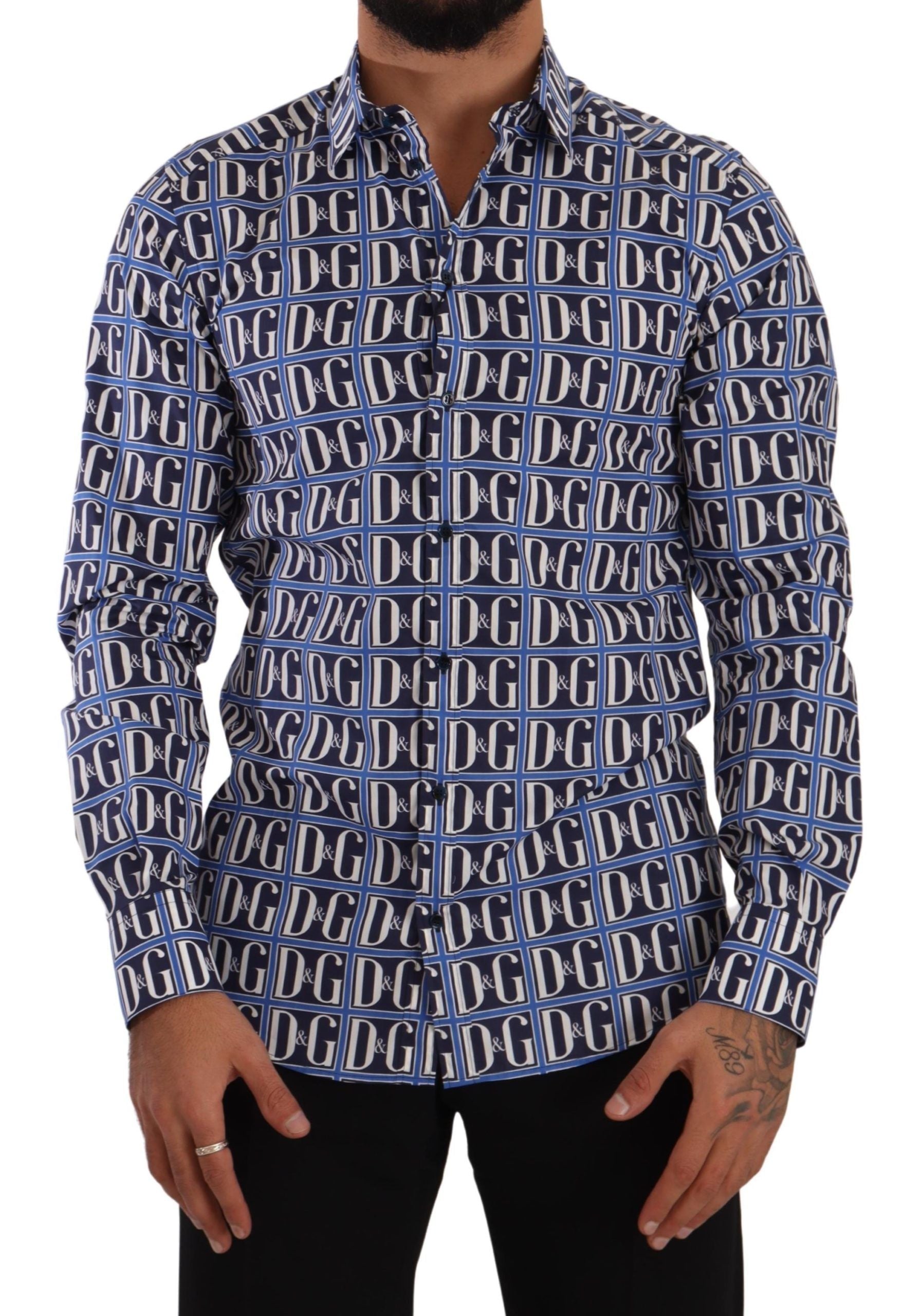 Chemise Dolce & Gabbana Slim Fit bleue