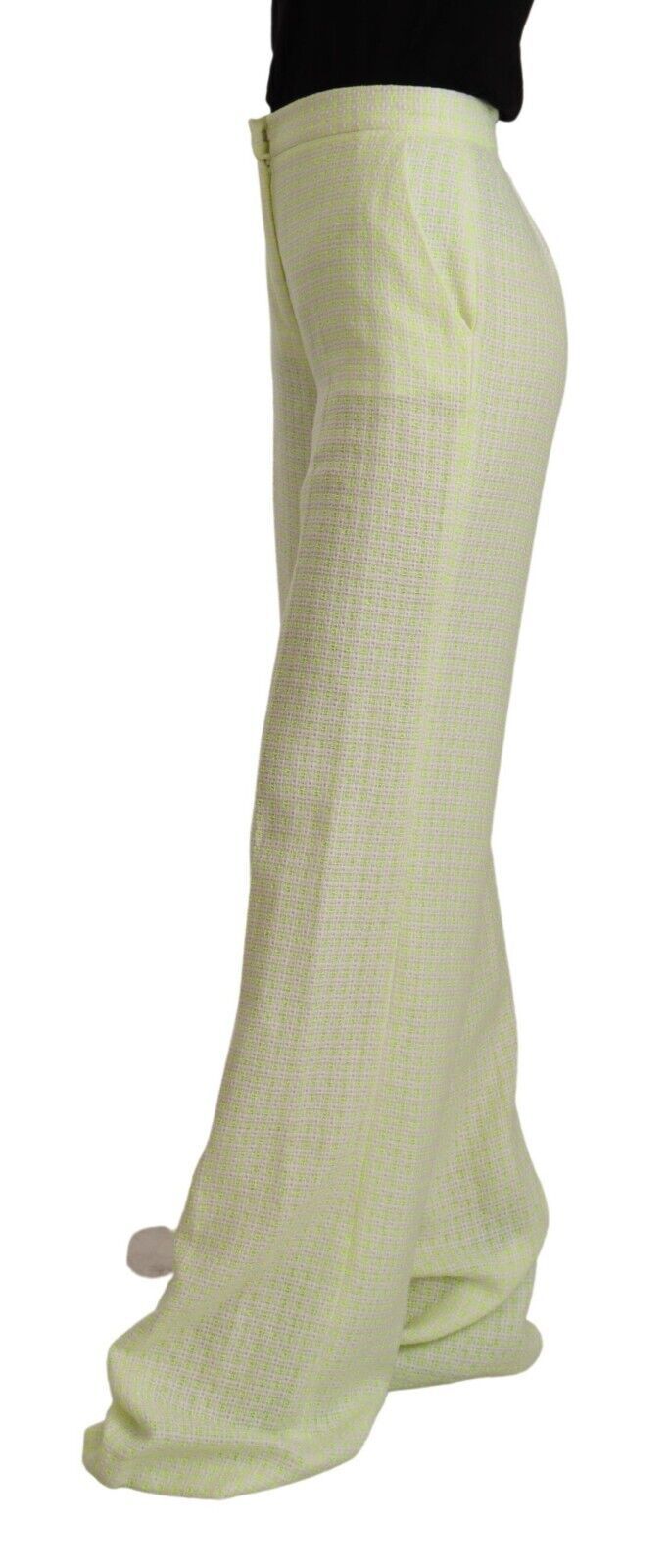 Pantalons MSGM haute taille jaunes verts