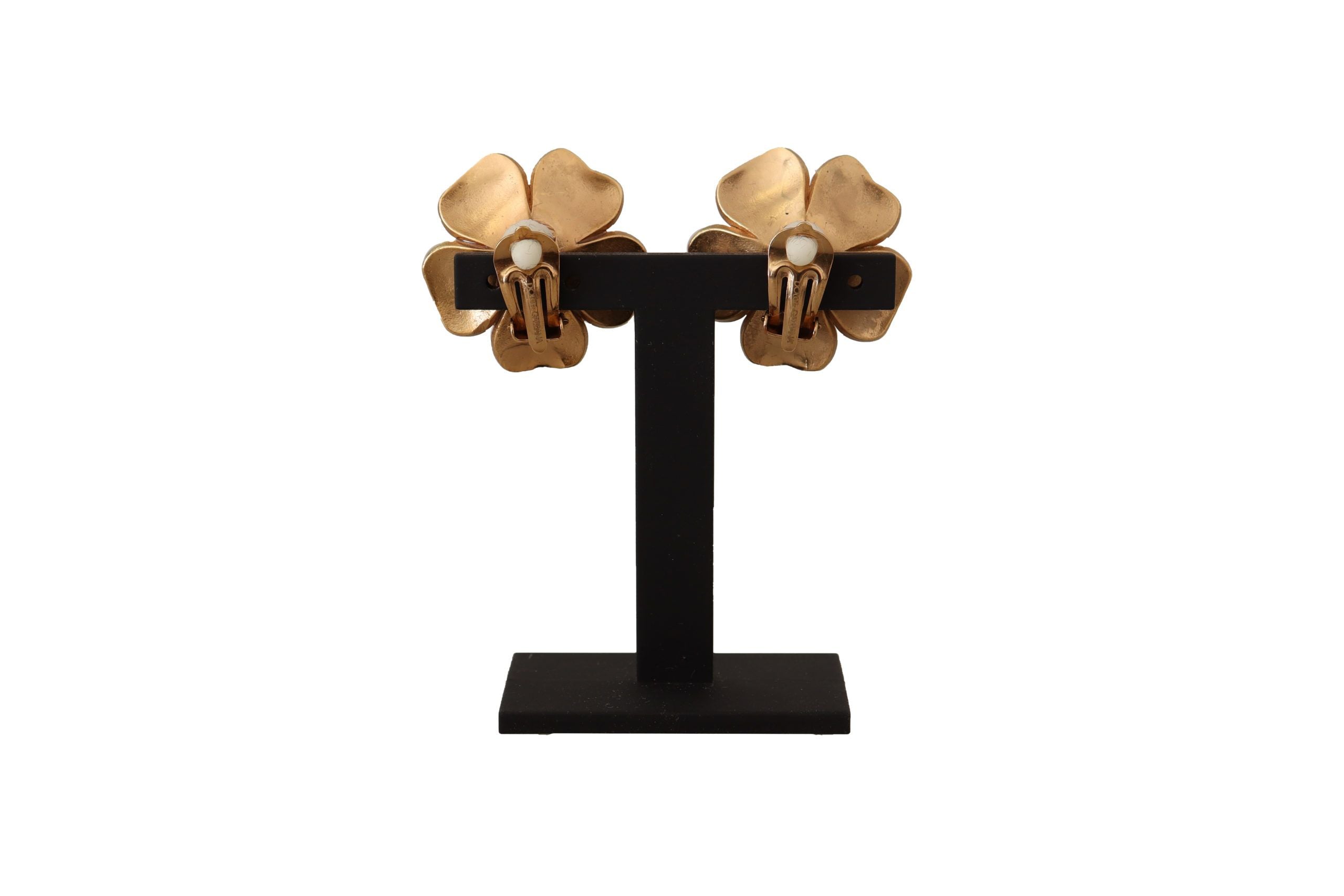Boucles d'oreilles Dolce & Gabbana florales dorées
