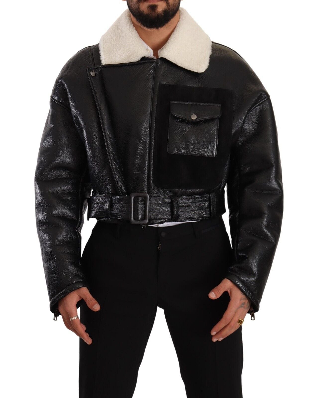 Veste DOLCE & GABBANA Biker noire