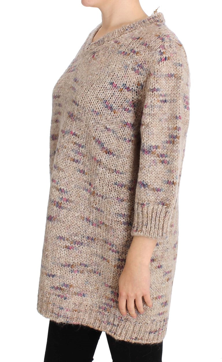 Pull PINK MEMORIES oversize beige