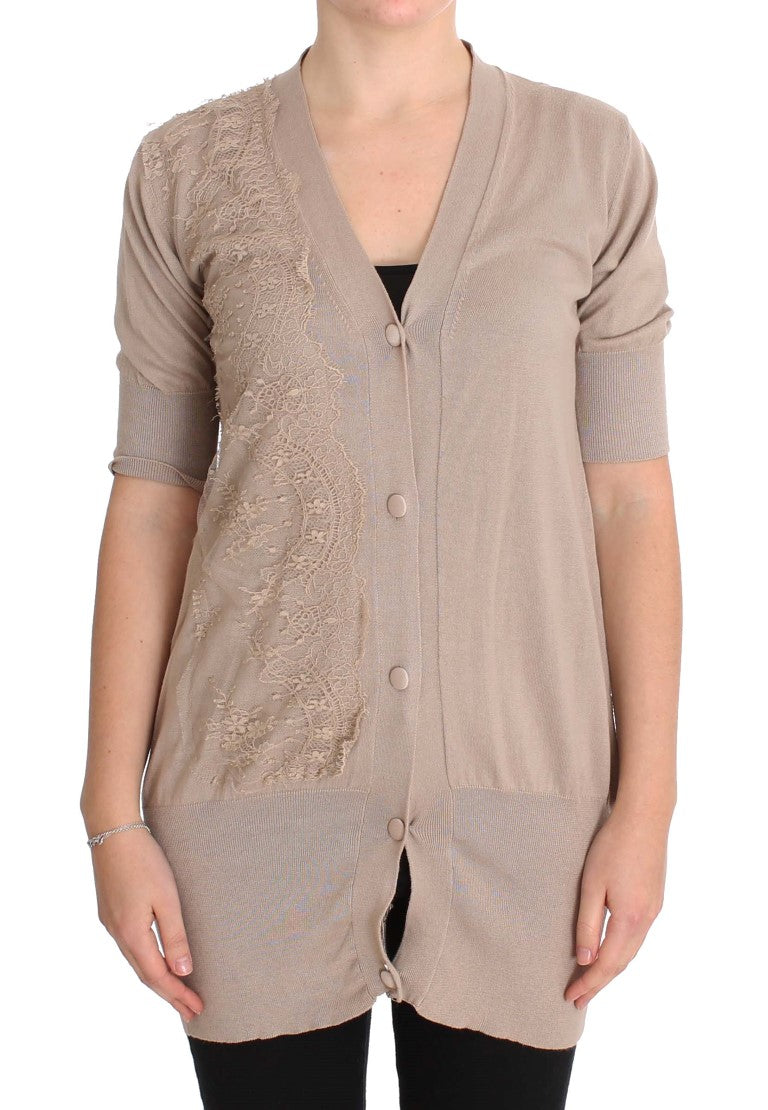 Cardigan PINK MEMORIES en dentelle rose
