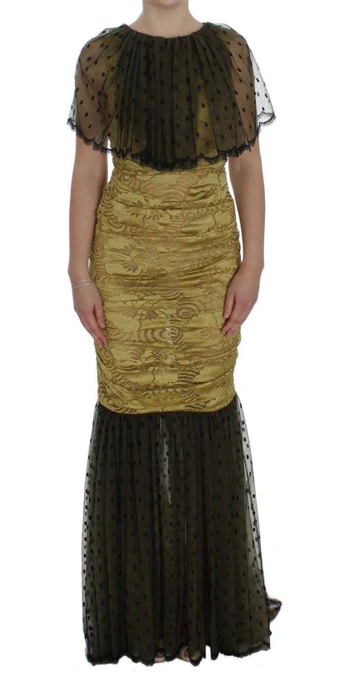 Robe Dolce & Gabbana ricamo jaune et noire Dolce & Gabbana