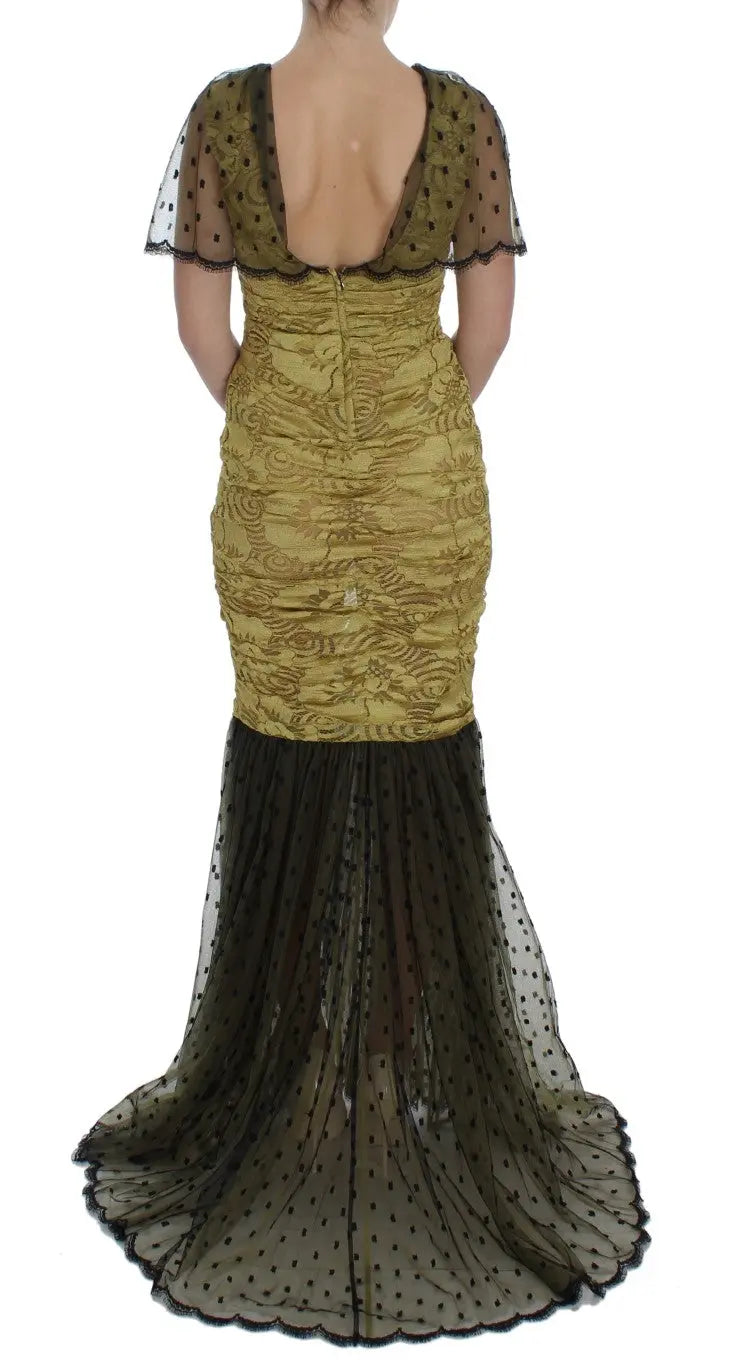 Robe Dolce & Gabbana ricamo jaune et noire Dolce & Gabbana