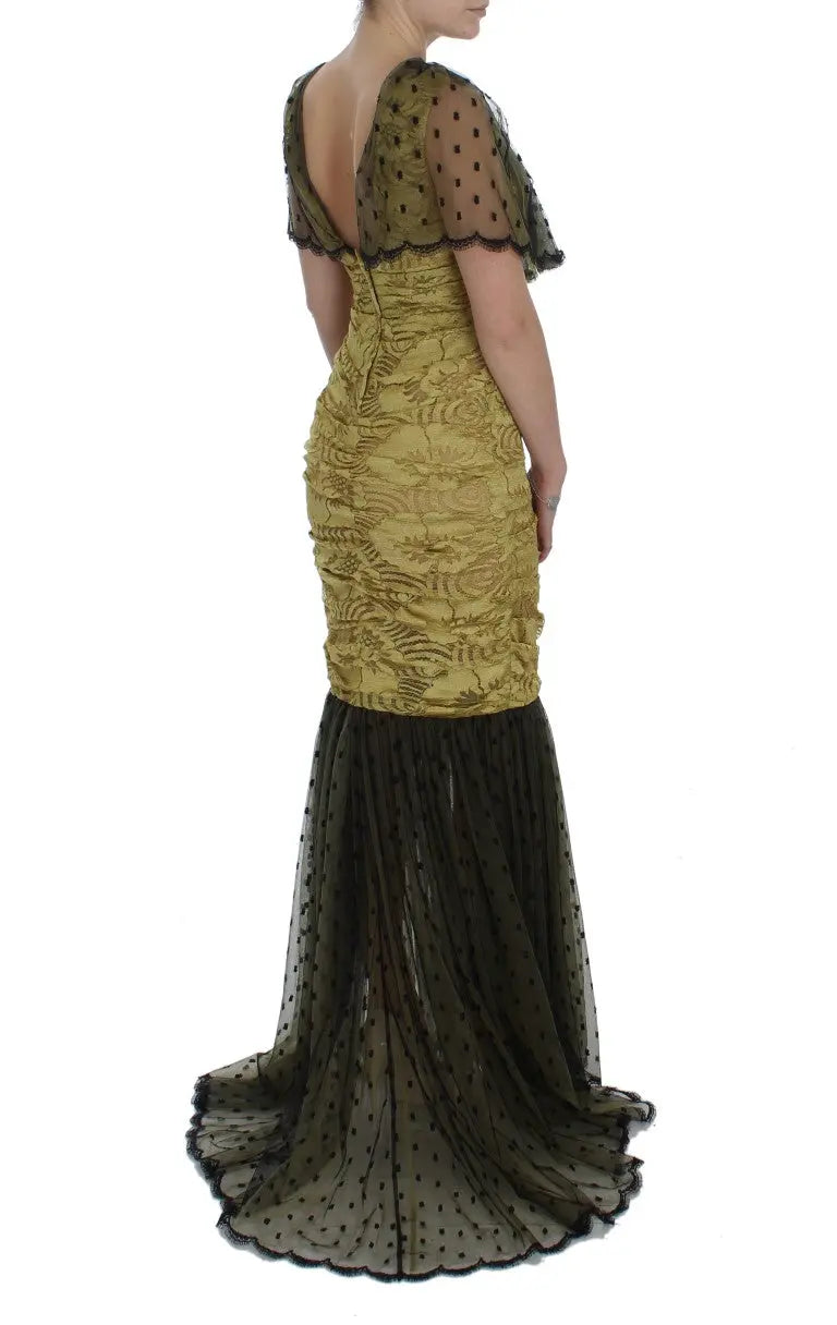 Robe Dolce & Gabbana ricamo jaune et noire Dolce & Gabbana