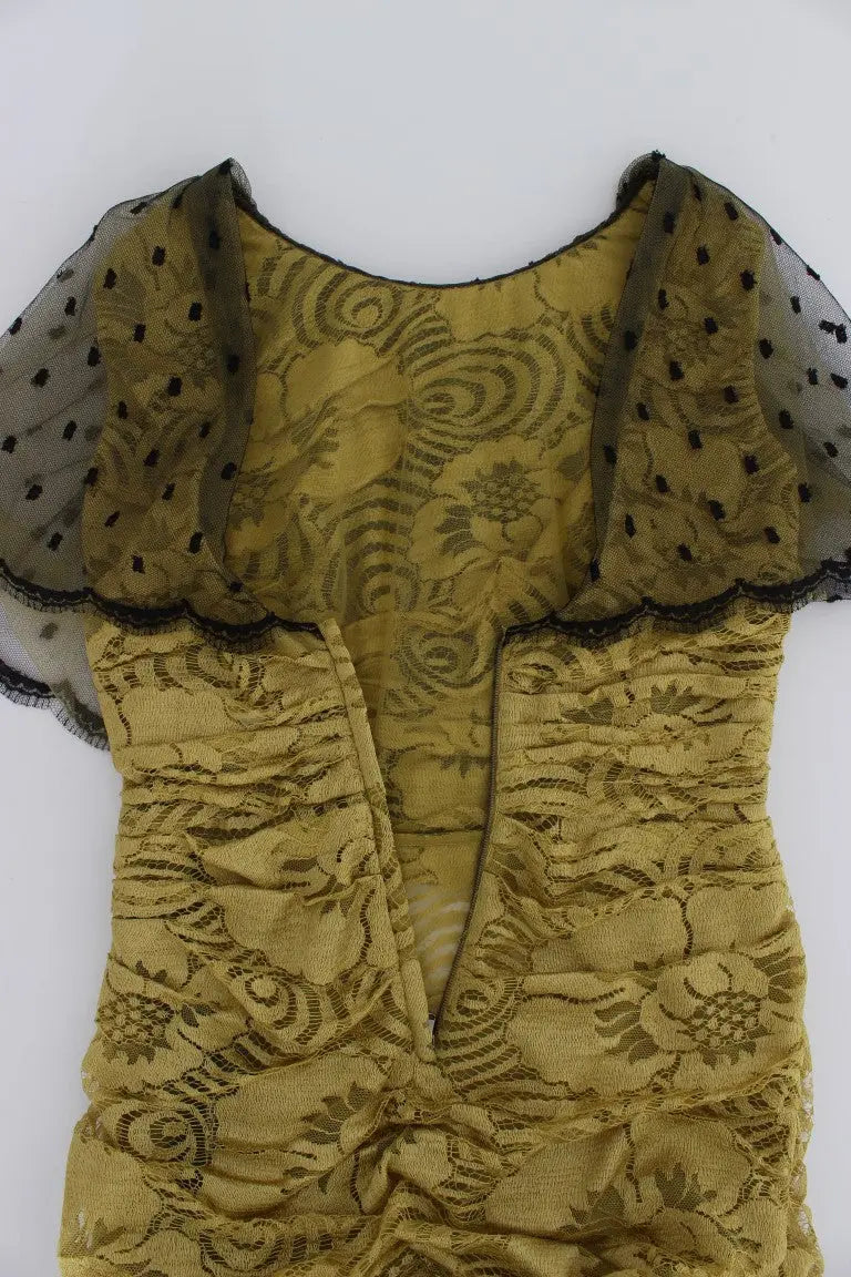 Robe Dolce & Gabbana ricamo jaune et noire Dolce & Gabbana