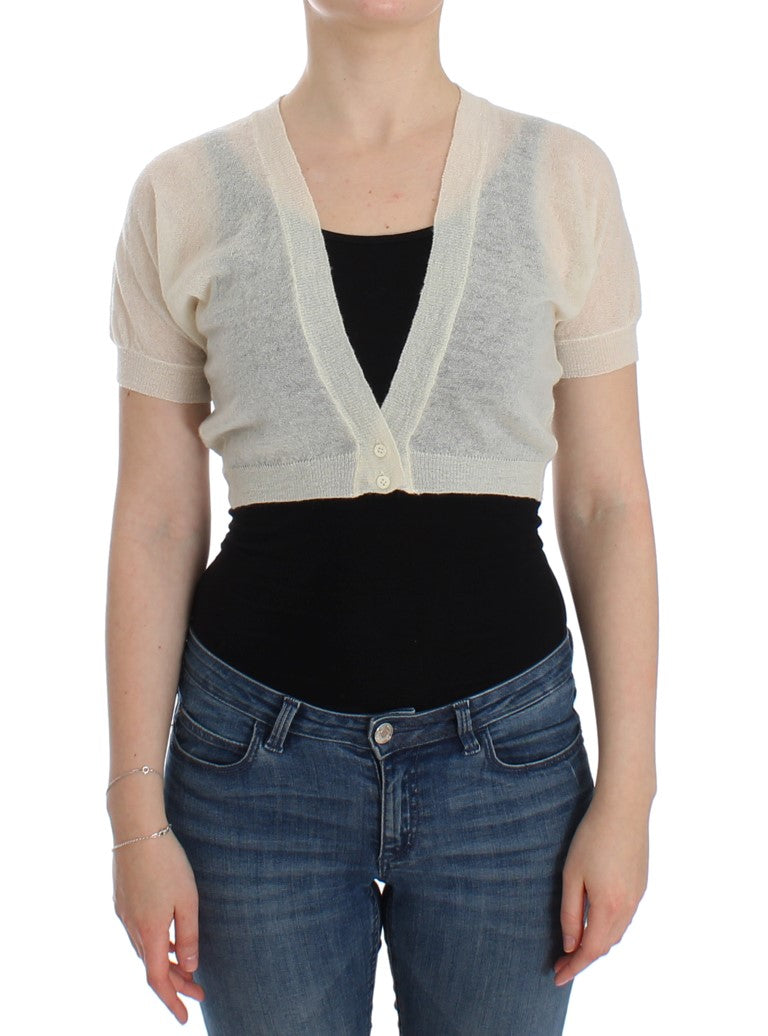 Cardigan Ermanno Scervino cropped blanc