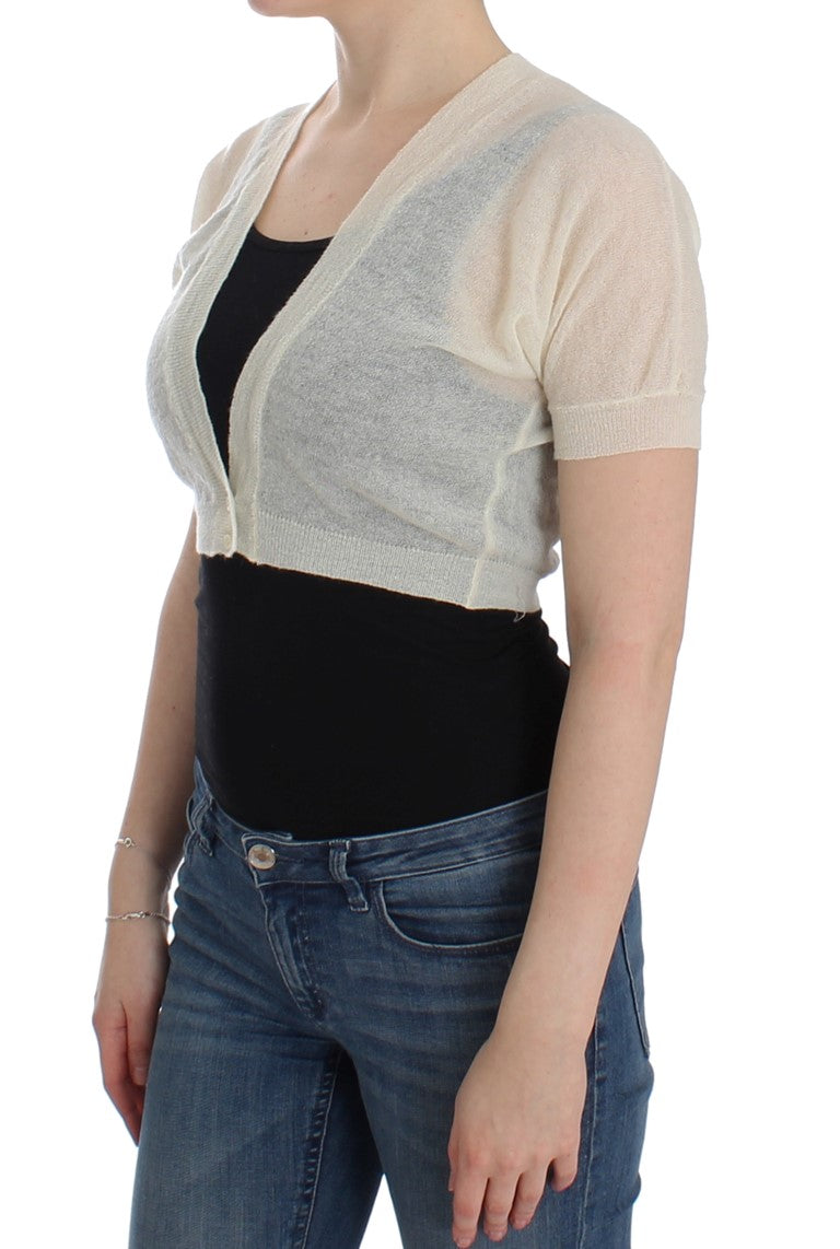 Cardigan Ermanno Scervino cropped blanc