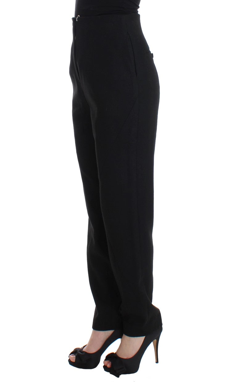 Pantalons KAALE SUKTAE taille haute noirs