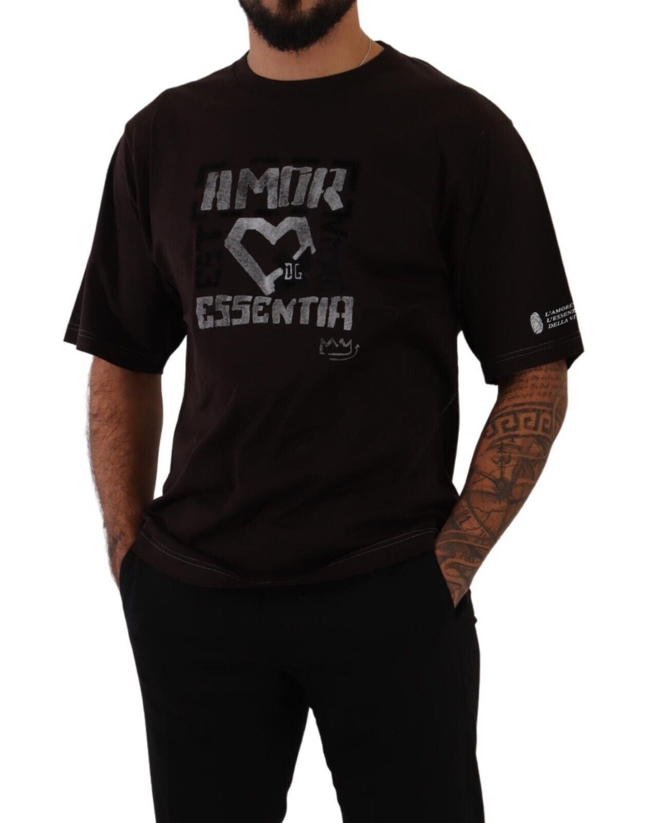 T-shirt Dolce & Gabbana L-Amore bordeaux