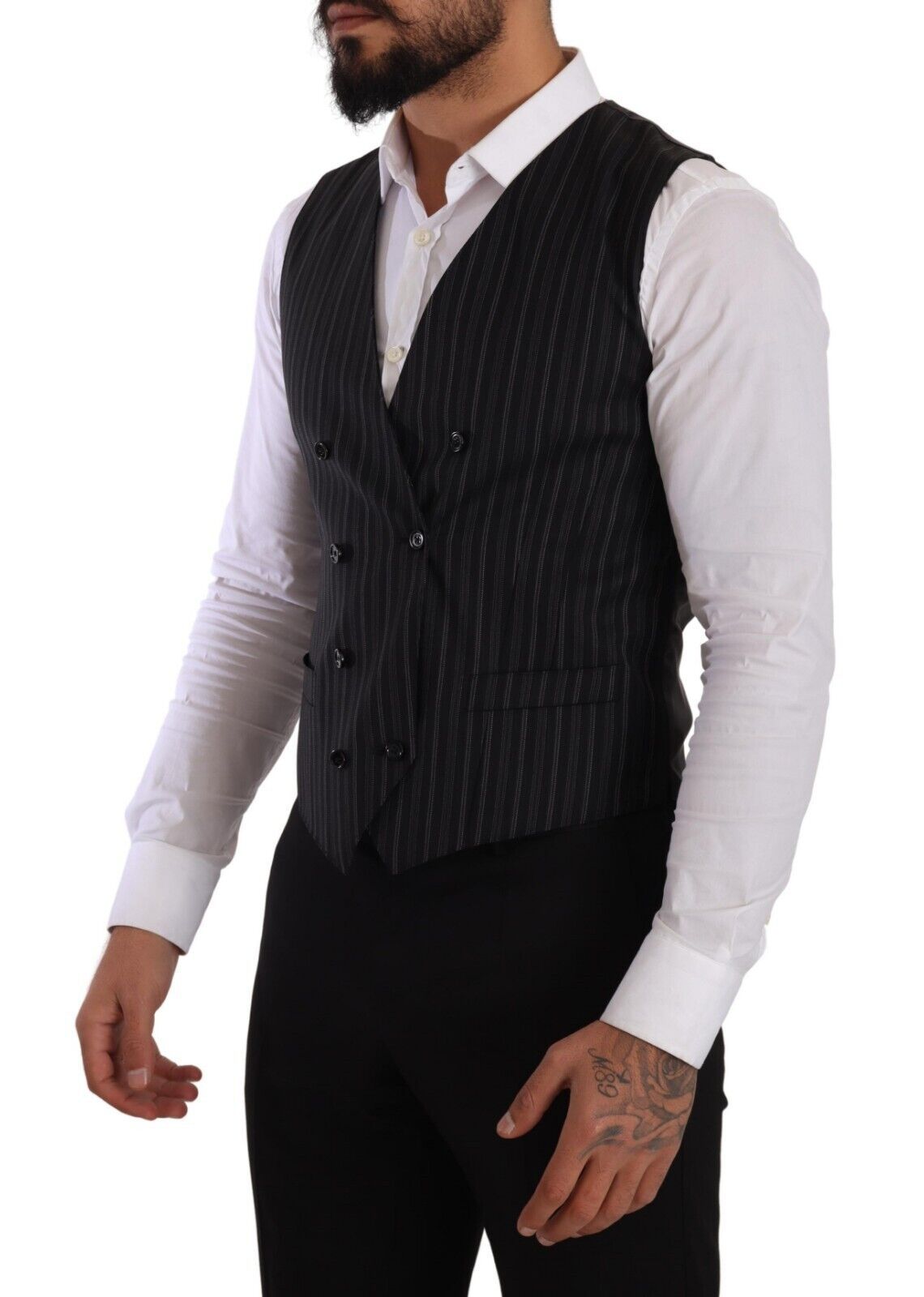 Gilet Dolce & Gabbana double boutonnage gris