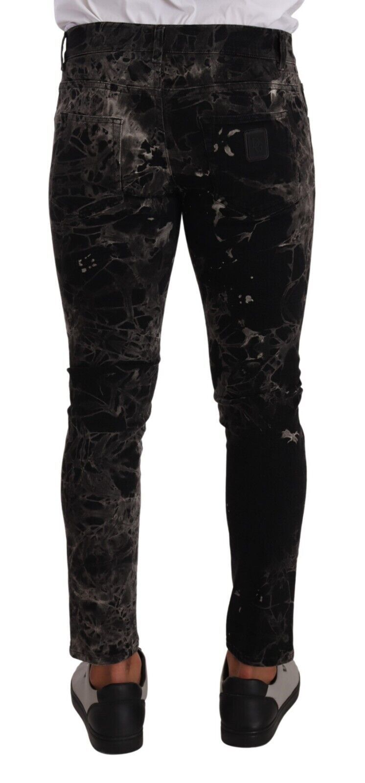 Jeans Dolce & Gabbana noirs à motifs