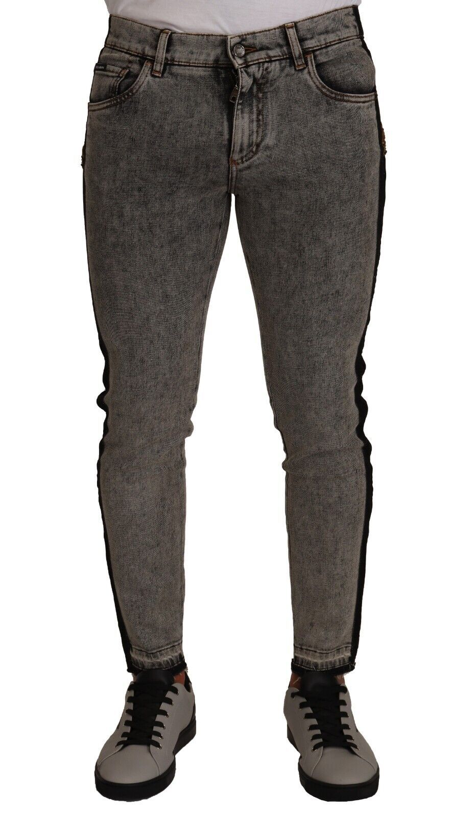Jean Dolce & Gabbana skinny gris délavé