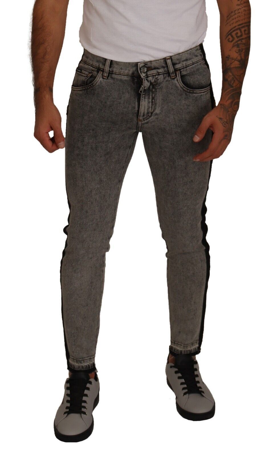 Jean Dolce & Gabbana skinny gris délavé