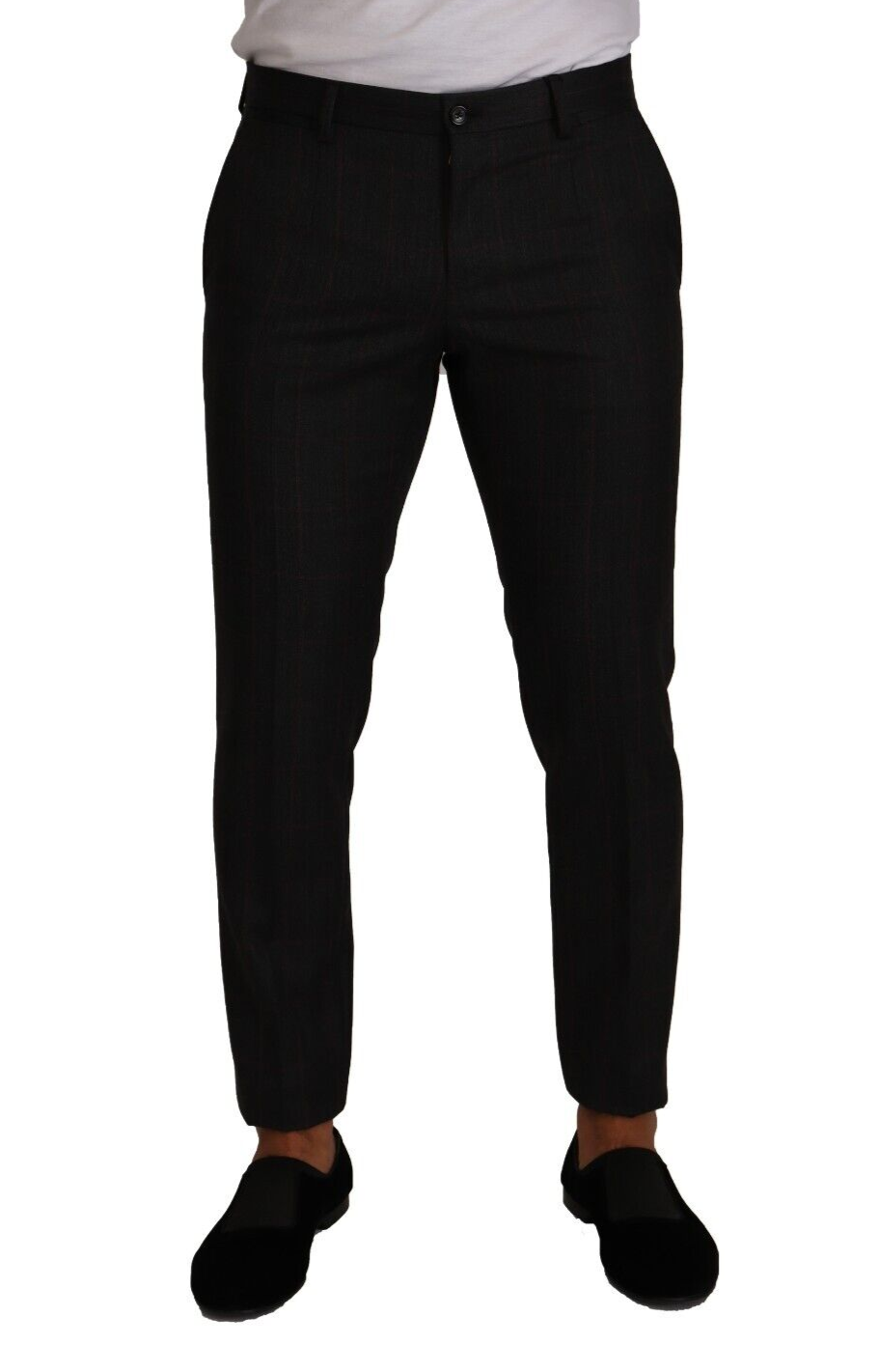 Pantalons Dolce & Gabbana gris à carreaux