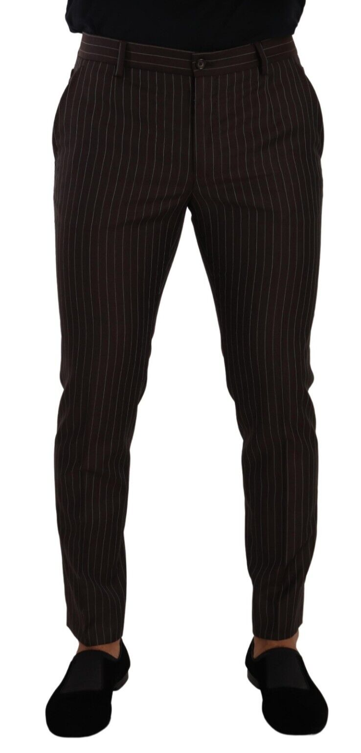 Pantalon DOLCE & GABBANA rayé marron