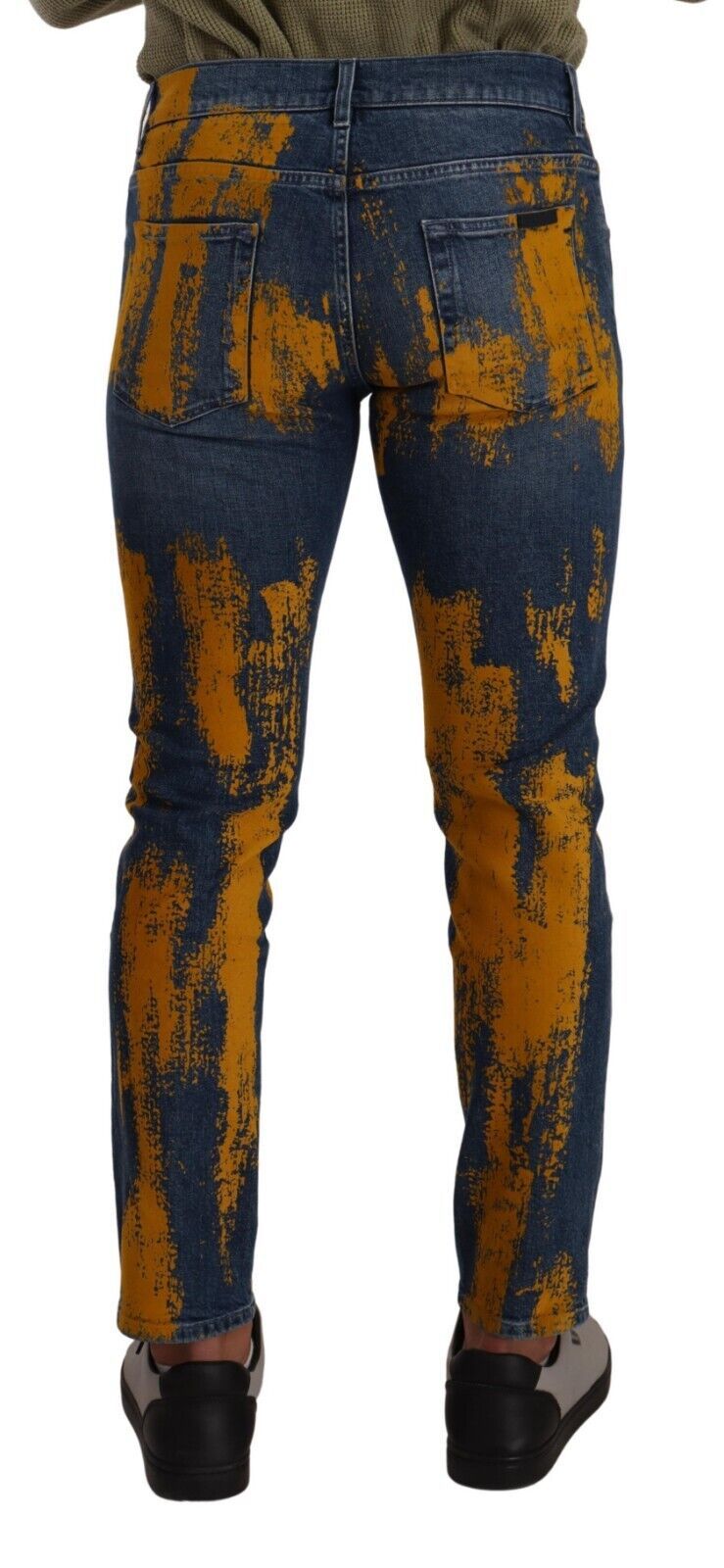 Jeans Dolce & Gabbana skinny bleu jaune