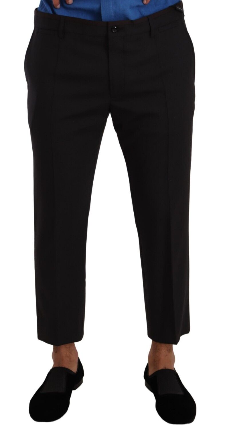 Pantalon DOLCE & GABBANA cropped gris bordeaux