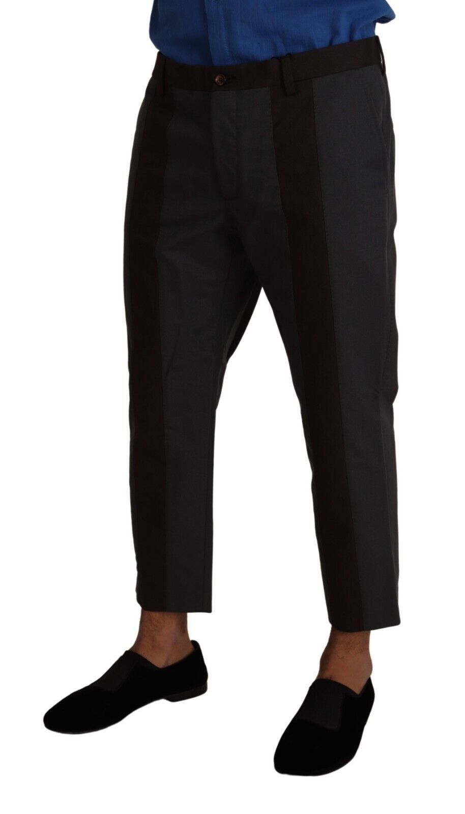 Pantalon DOLCE & GABBANA cropped gris bordeaux