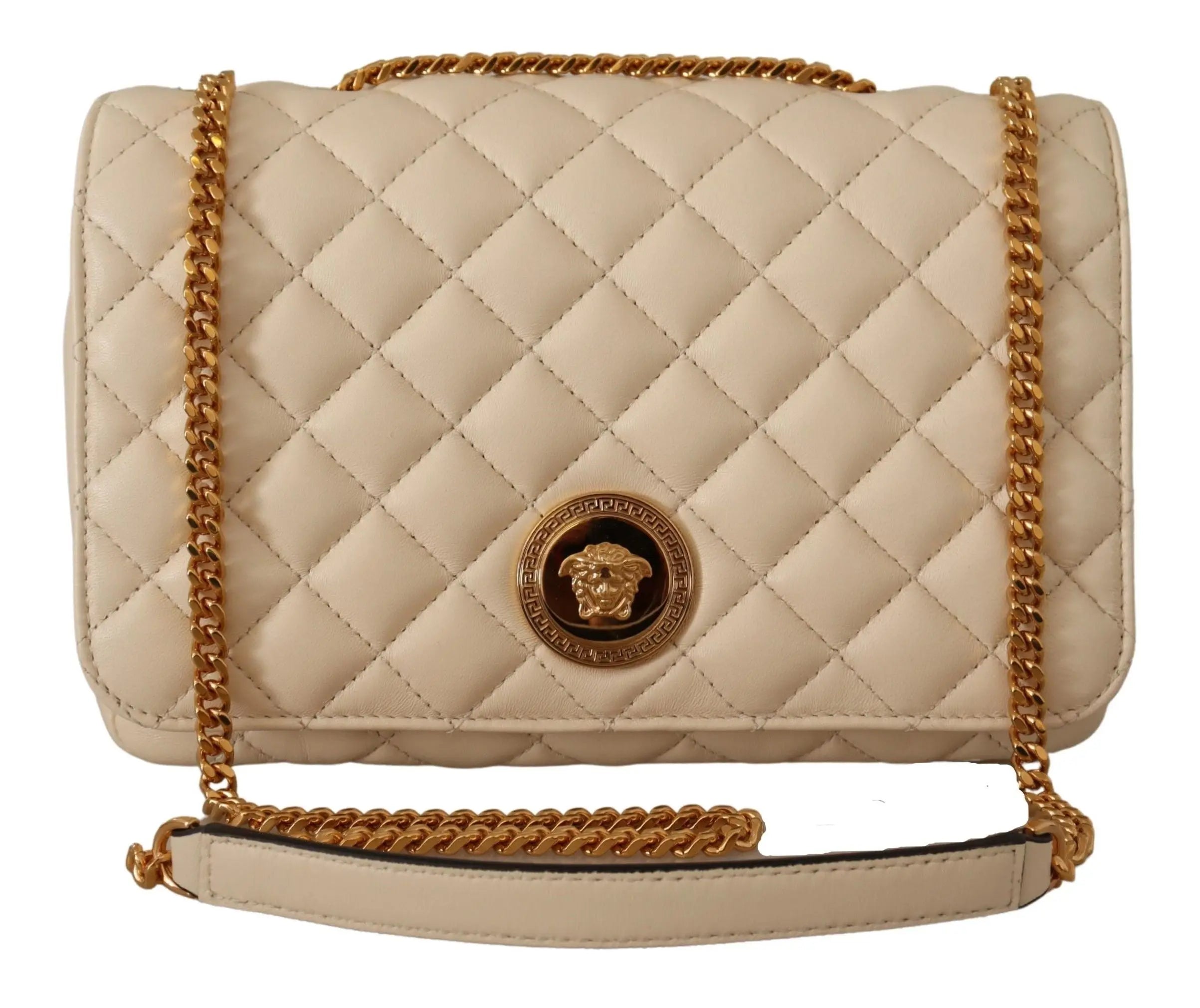 Sac porté épaule Versace doré blanc Versace