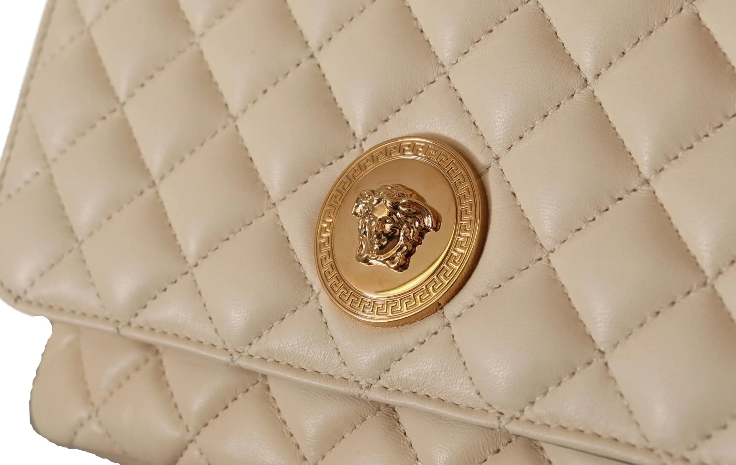 Sac porté épaule Versace doré blanc Versace