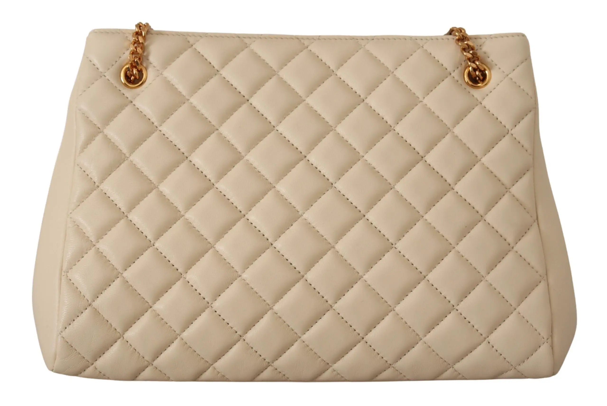 Sac cabas Versace en cuir blanc Versace