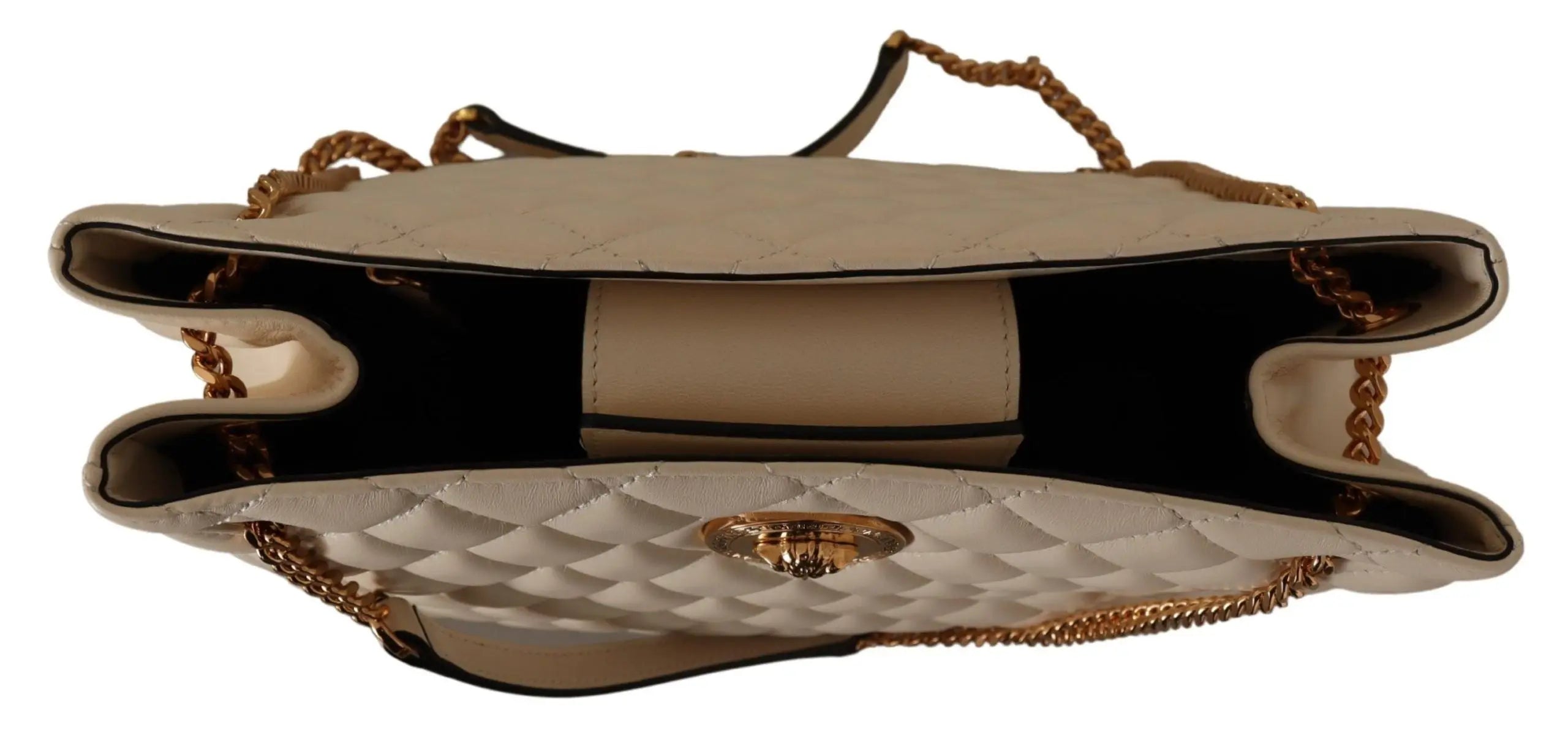 Sac cabas Versace en cuir blanc Versace