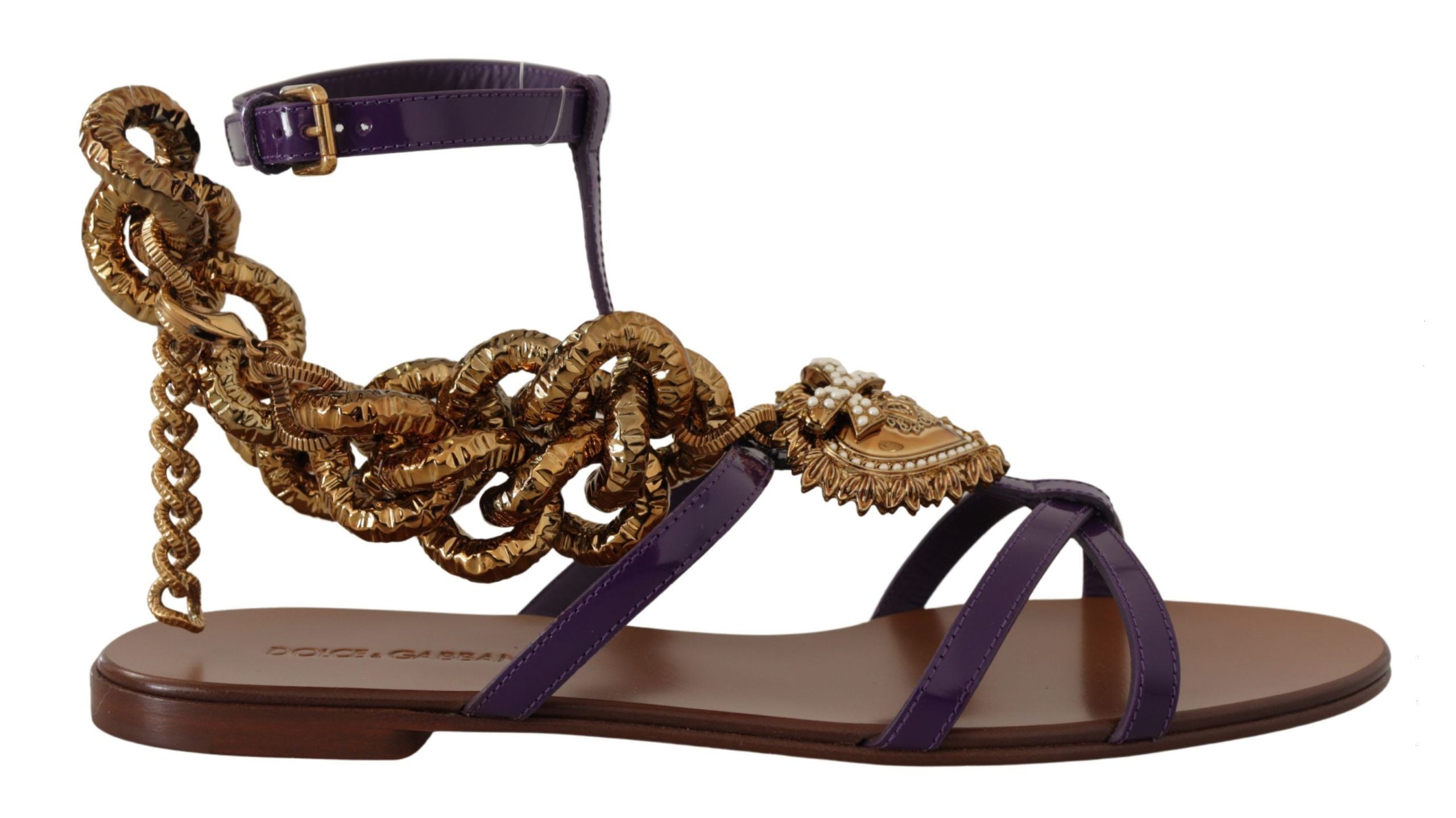 Sandales Dolce & Gabbana Gladiator violettes
