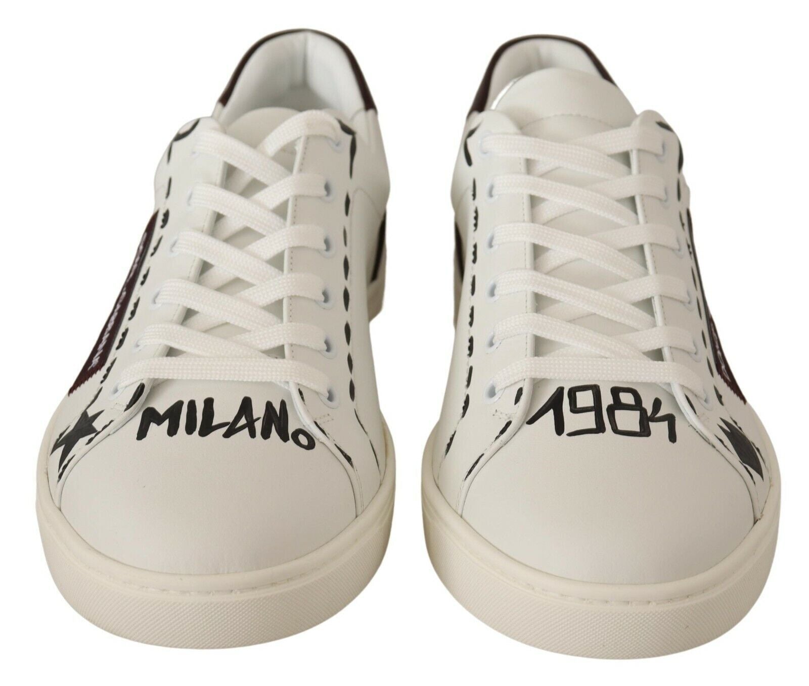 Baskets Dolce & Gabbana blanches et bordeaux