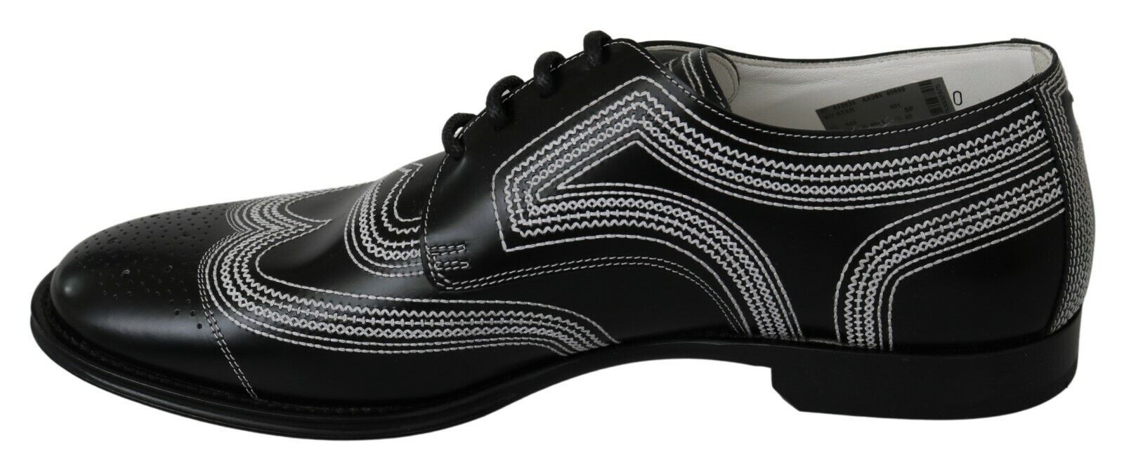 Chaussures Dolce & Gabbana Derby noires blanches